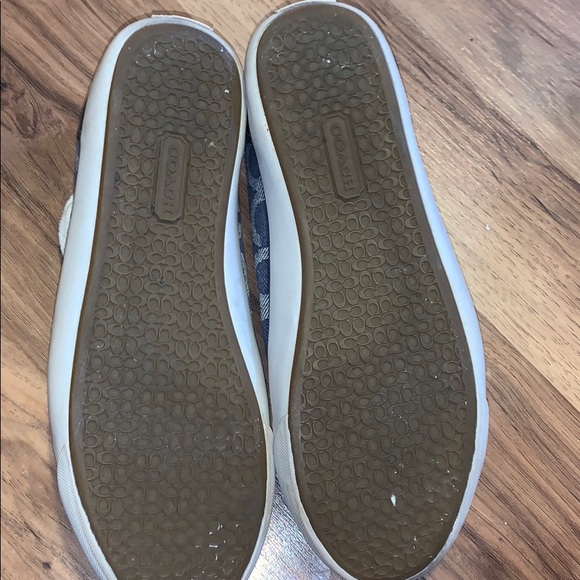 women’s Navy blue and white coach sneakers - Picture 3 of 4